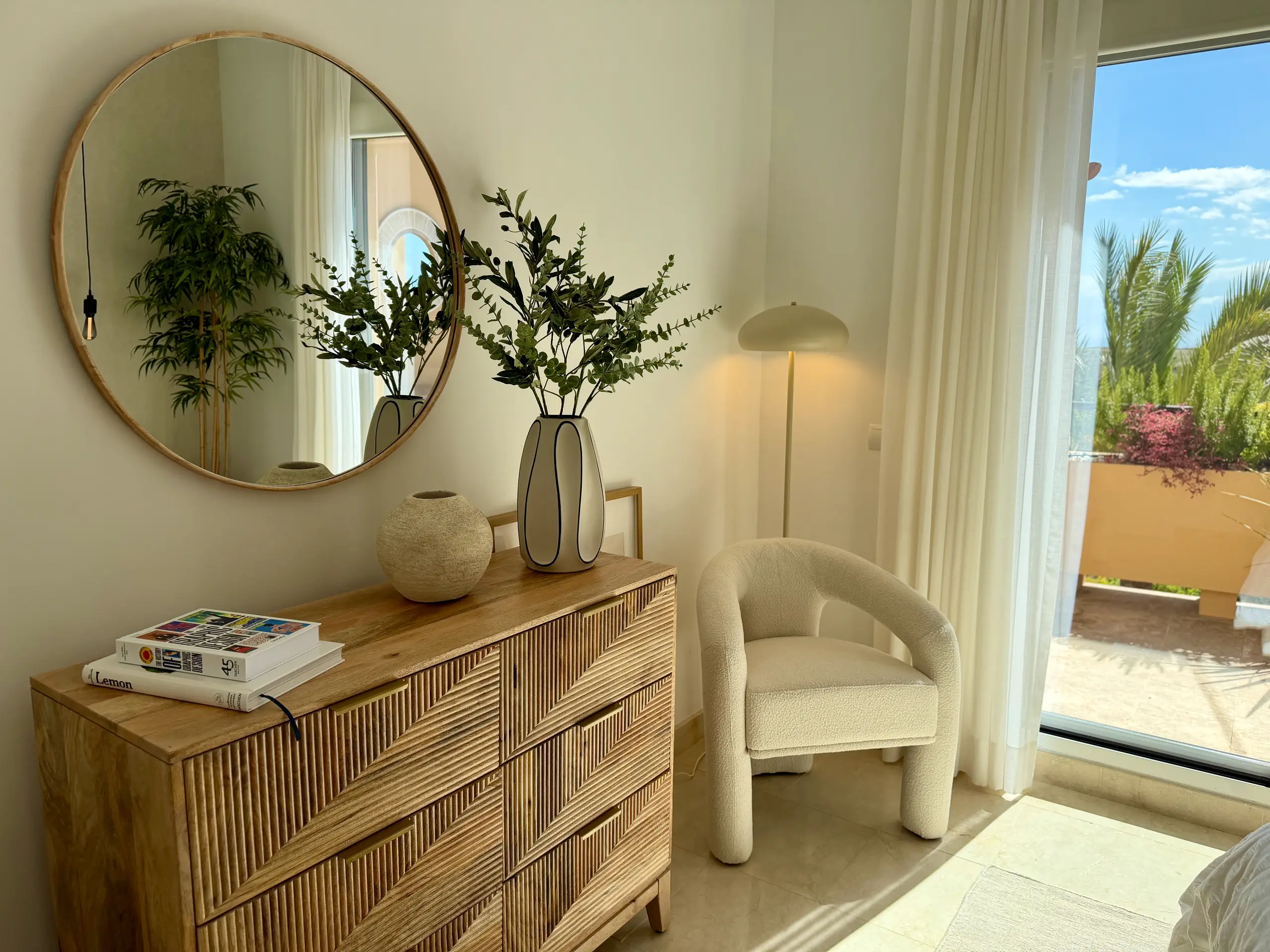 Bedroom and bathroom