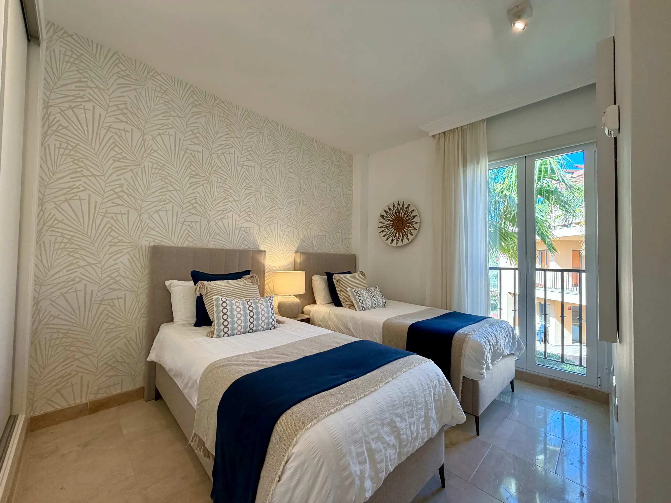 Bedroom and bathroom
