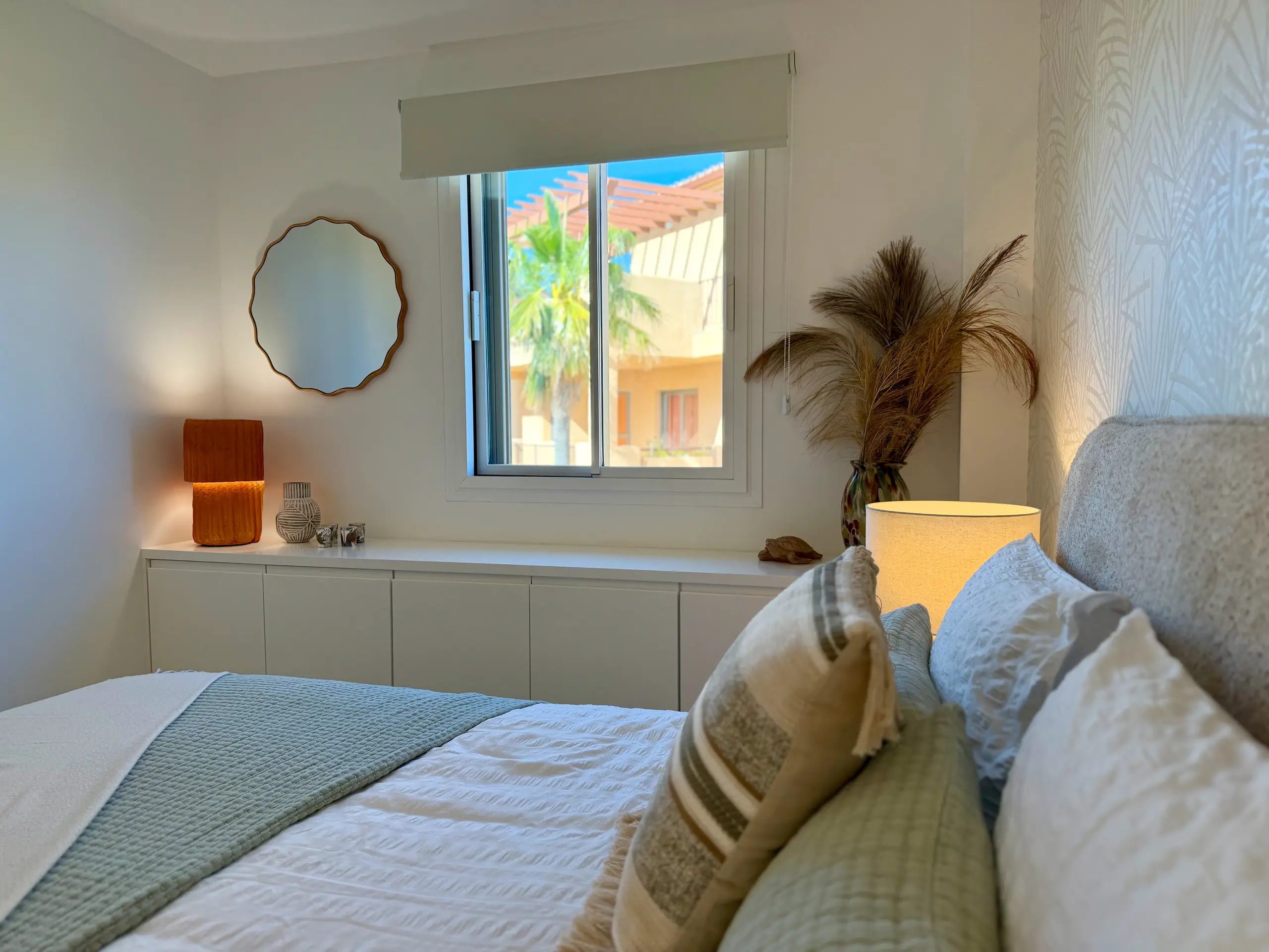 Bedroom and bathroom