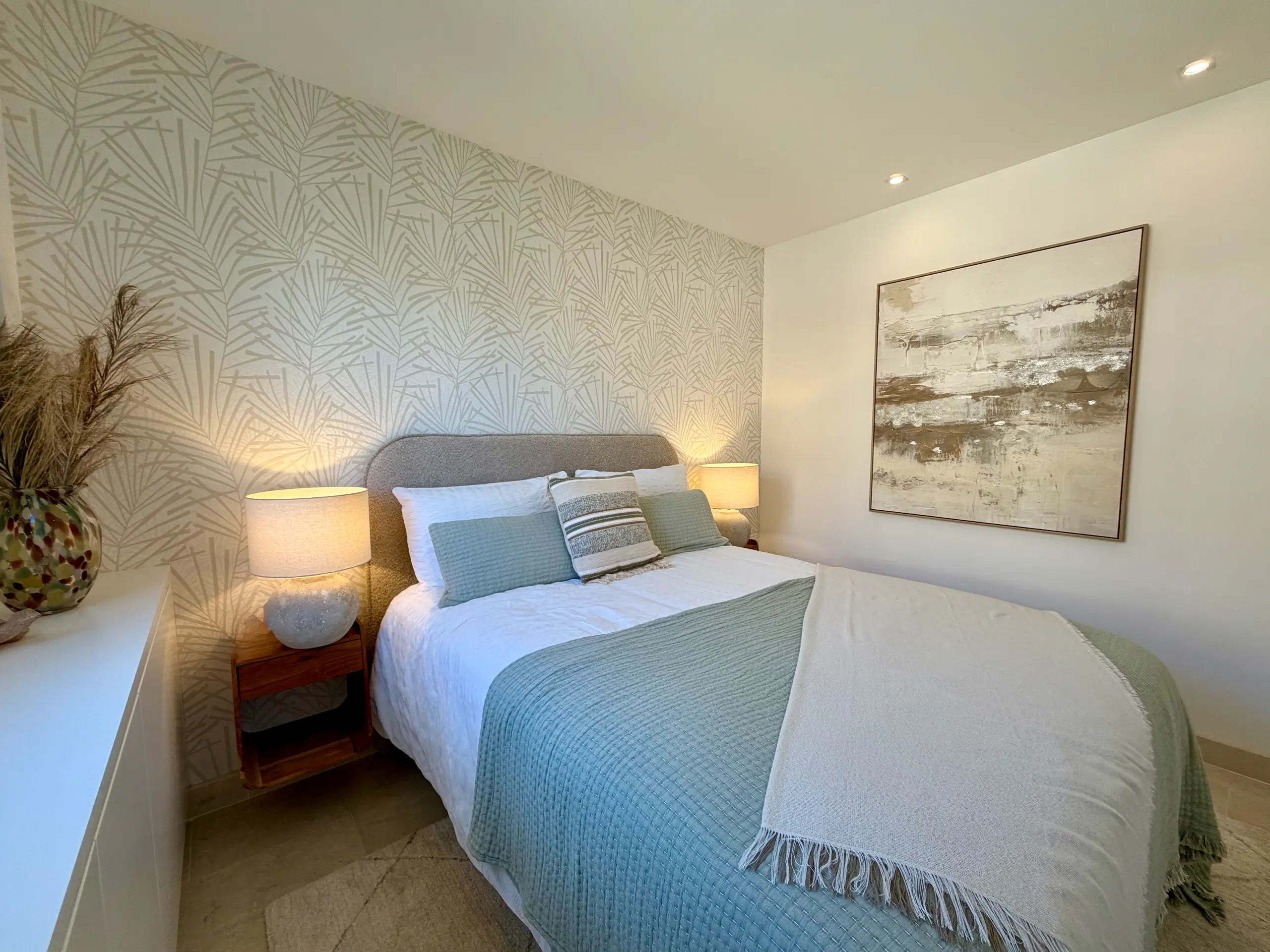Bedroom and bathroom