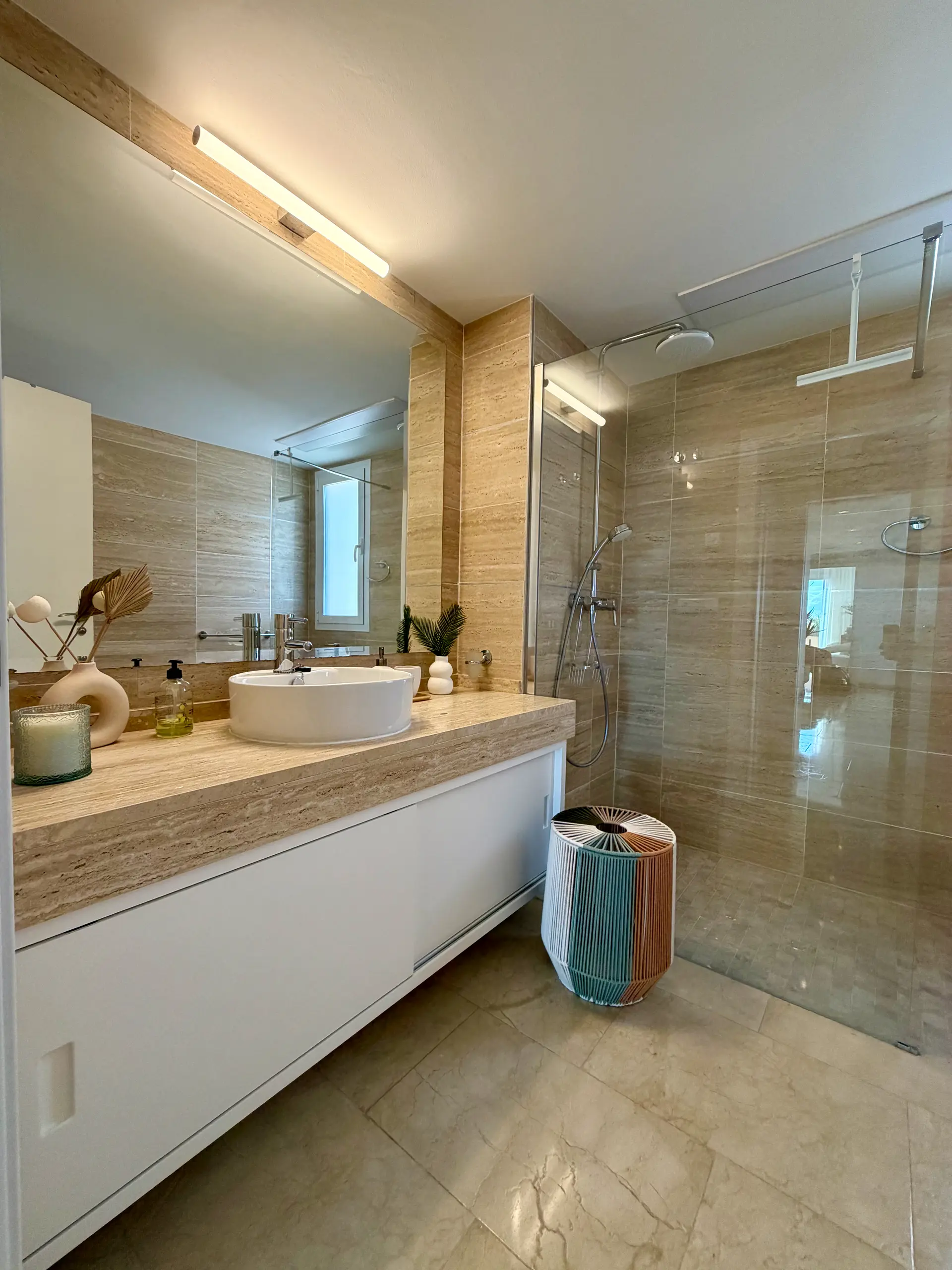 Bedroom and bathroom
